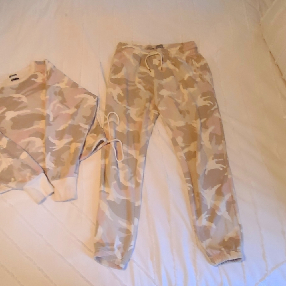 Gap vintage sift classic joggers & sweatshirt Sz. S GREY CAMO